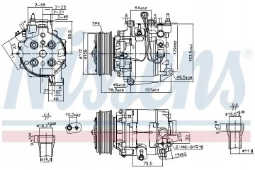 COMPRESSOR AIR CONDITIONING COMPRESSOR 890167 NISSENS Catalog number of the original HONDA 38810R60W01