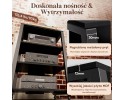4 TIER HIFI BOOKCASE WITH WHEELS LED AND POWER SUPPLY RUSTIC BRONZE Part manufacturer 0AMS