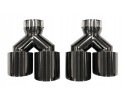 SILENCER TIP SET 4x fi 89mm mounting 76mm LEFT RIGHT BLACK MTSE32 Packaging status original