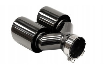 SILENCER TIP SET 4x fi 89mm mounting 76mm LEFT RIGHT BLACK MTSE32 Part manufacturer Wobo