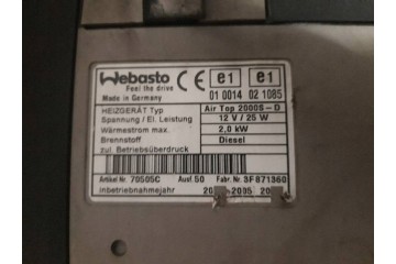 WEBASTO AIR TOP 20005 12V 010014021085 Catalog number of the part 010014021085