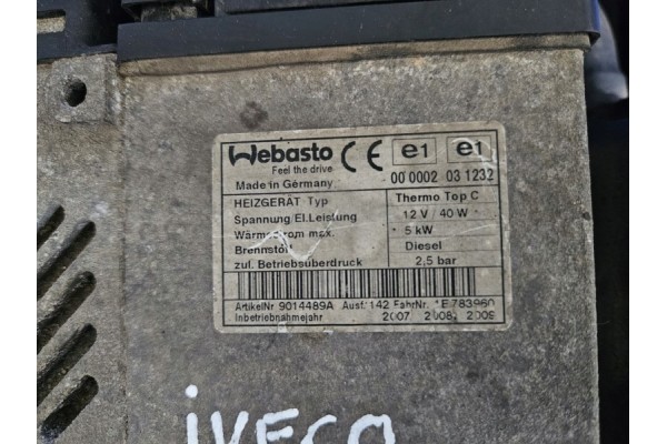 PARKING HEATER WEBASTO IVECO DAILY III 3 0 HPI Version European