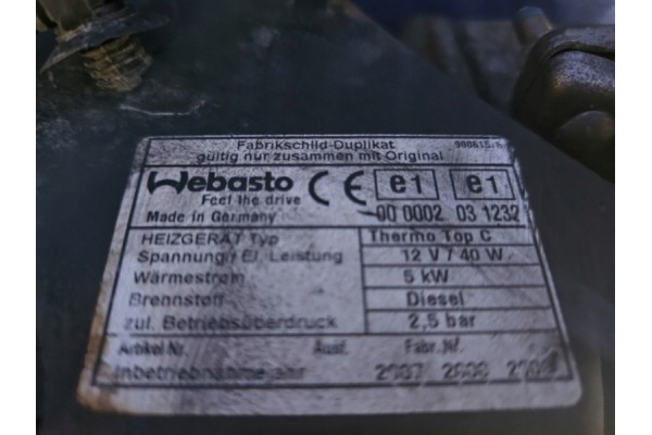 Calefactor estacionario Webasto Iveco Daily III 3.0 HPI