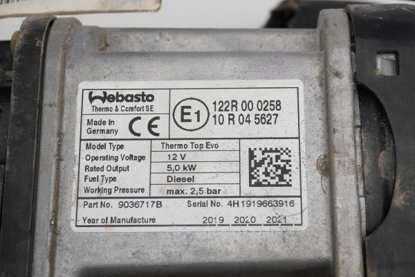 Calefactor estacionario Webasto para Ford Transit Connect KV6H-9K299-A