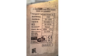 WEBASTO BLOWER EBERSPACHER AIRTRONIC M D4S 3 5KW JAMES COOK SPRINTER 901 Catalog number of the part WEBASTO DMUCHAWA EBERSPACHER