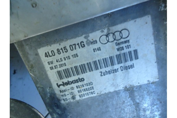 AUDI Q7 4L 3 0TDI 3 0 TDI WEBASTO PARKING HEATER 4L0815071G Part manufacturer Volkswagen OE