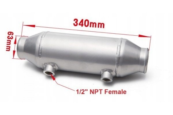 UNIVERSAL WATER INTERCOOLER 101x203mm INLET 63mm Catalog number of the part ICSLY200