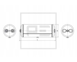 Air tank of pneumatic system 036 360 80A