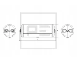 Air tank of pneumatic system 036 360 80A