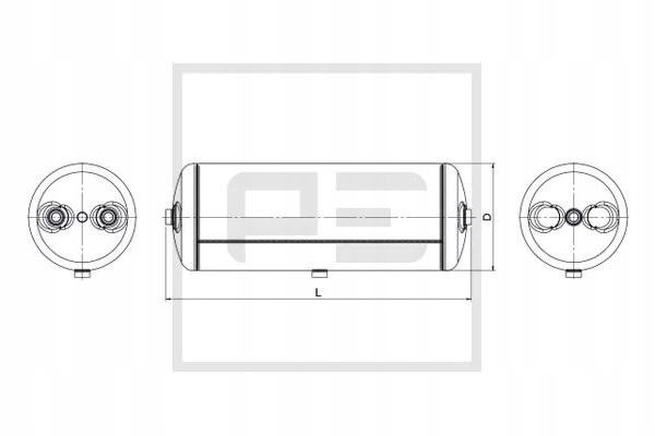 Air tank of pneumatic system 036 360 80A