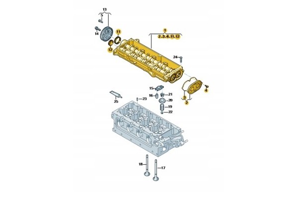 Camshaft module 04L103044AG VW CRAFTER T6 New Original Packaging status original