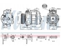COMPRESSOR AIR CONDITIONING COMPRESSOR 890329 NISSENS Catalog number of the original BMW 64509121762 BMW 64529185146 BMW 6452919
