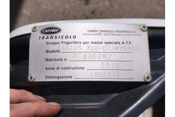 REFRIGERATED UNIT CARRIER XARIOS 300 07 MXS850 18 10157 2018r Part manufacturer Carrier