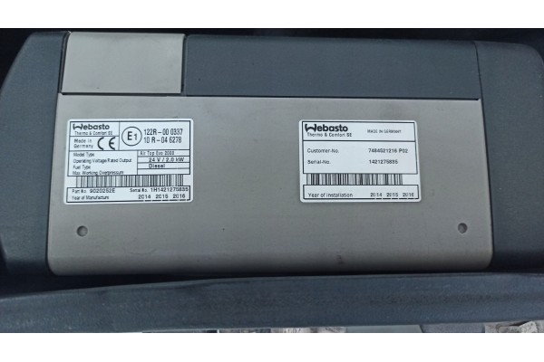 ORIGINAL COMPLETE WEBASTO AIR TOP EVO 2000 RENAULT GAMA T RANGE CK Part manufacturer Webasto