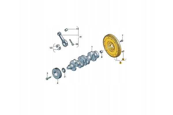 FLYWHEEL OE VW SKODA SEAT AUDI 1 4 TSI TFSI 03C105269P Catalog number of the part 03C105269P