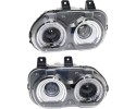 SET OF HEADLIGHTS DODGE CHALLENGER LA 2014 2023 EUROPEAN APPROVAL
