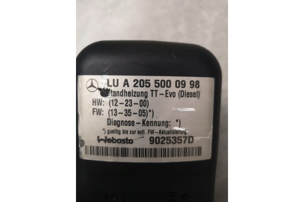 WEBASTO THERMO TOP EVO MERCEDES A2055000998 DIESEL Catalog number of the part A2055000998