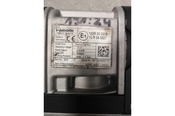 WEBASTO THERMO TOP EVO MERCEDES A2055000998 DIESEL Part manufacturer Webasto