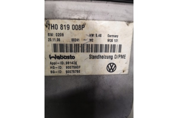 HEATING WEBASTO THERMO TOP C VW T5 7H0819008P Catalog number of the part 7H0819008M WEBASTO T5