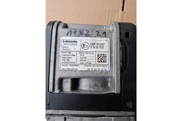 WEBASTO THERMO PRO 38 DAF XF 9033883A 2020447 9033276A Car type trucks