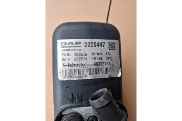 WEBASTO THERMO PRO 38 DAF XF 9033883A 2020447 9033276A Quality of parts according to GVO O original with manufacturer s logo OE