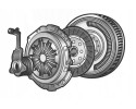 CLUTCH SET DISC FLYWHEEL SCREW PRESSURE