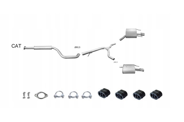 OPEL INSIGNIA 1 6 TURBO SIDI 1 8 from 2008 silencers FINAL SILENCER MIDDLE Y