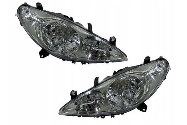 SET OF HEADLIGHTS PEUGEOT 307 H1 H1 H7 2001 2005 NEW