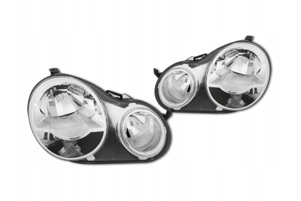 Headlight set for Volkswagen Polo 9N 2001 2005 LEFT RIGHT TYC Catalog number of the part 9526091E 9526101E