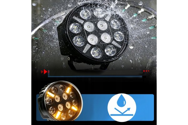 4X Luz de Trabajo Halógena LED 9 12/24V 16LED 240W IP67 Panel