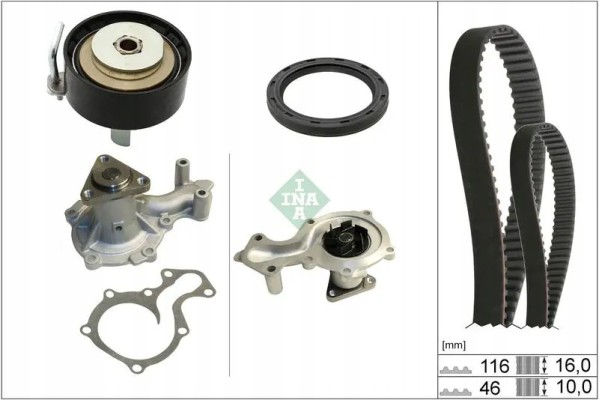 TIMING SET WATER PUMP 2 BELTS 530 0958 30 Packaging status original
