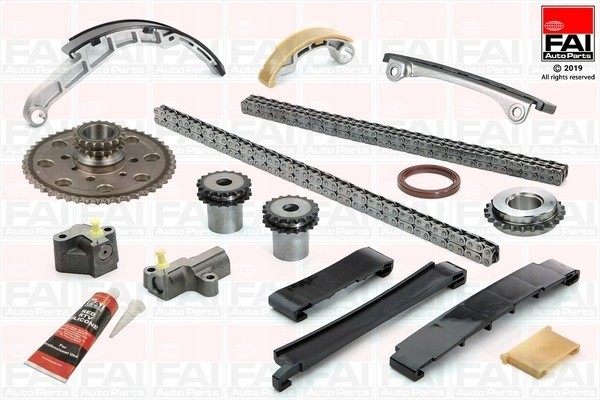 FAI TIMING CHAIN KIT NISSAN DOHC NAVARA 2 5DCI PATHFINDER 2 5DCI Quality of parts according to GVO Q original with factory logo 