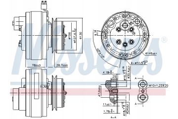 Compressor air conditioning NISSENS 890368 Part manufacturer Nissens