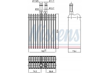 NISSENS 92378 Vyparnik klimatizace Product weight with unit packaging 6 kg