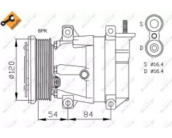 32484 NRF AIR CONDITIONING COMPRESSOR CHEVROLET LACETTI 05