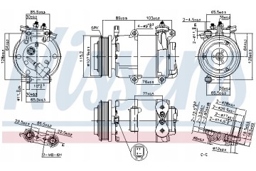 Compressor air conditioning NISSENS 89383 Part manufacturer Nissens