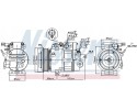 Compressor air conditioning NISSENS 890175 Part manufacturer Nissens