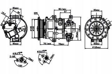 AIR CONDITIONING COMPRESSOR TOYOTA AVENSIS T25 COROLLA VERSO Nissens 89309 Catalog number of the part 89309