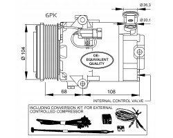 AIR CONDITIONING COMPRESSOR TYPE DELPHI OPEL ASTRA H 04 1 7CDTi