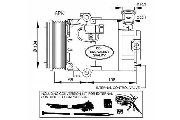 AIR CONDITIONING COMPRESSOR TYPE DELPHI OPEL ASTRA H 04 1 7CDTi
