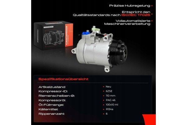 AIR CONDITIONING COMPRESSOR FOR W203 W204 W211 W212 W207 W639 VF211 W463 Part manufacturer Frankberg