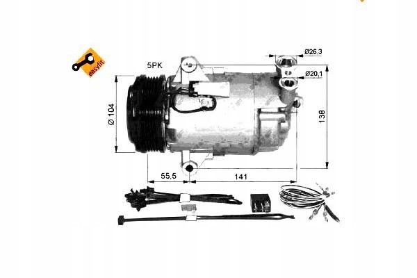 Air conditioning compressor NRF NRF 32426 Packaging status original