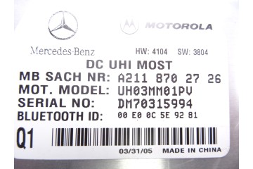A2118702726 MODULO ELECTRONICO MERCEDES-BENZ CLASE ML (BM 164)