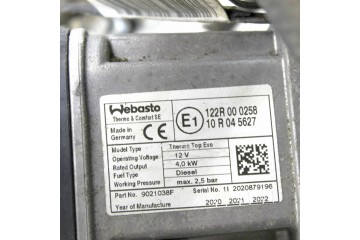 Calefactor estacionario (Webasto) Opel Astra K 9021038F