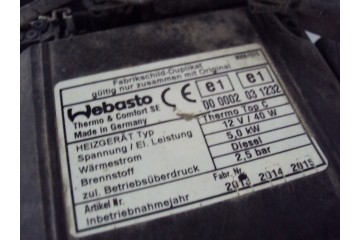 Calefactor Webasto Thermo Top C Diésel para Hyundai H300
