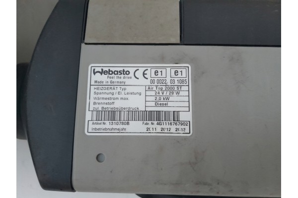 WEBASTO AIR TOP 2000 ST MERCEDES ACTROS MP3 Part manufacturer Webasto