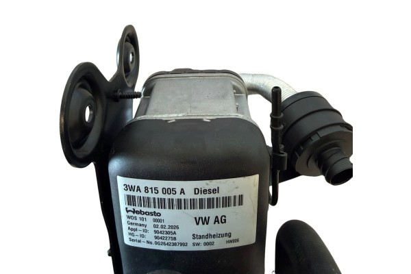 Parking heater Webasto Passat 3WA815005A new crushed plug Quality of parts according to GVO O original with manufacturer s logo 