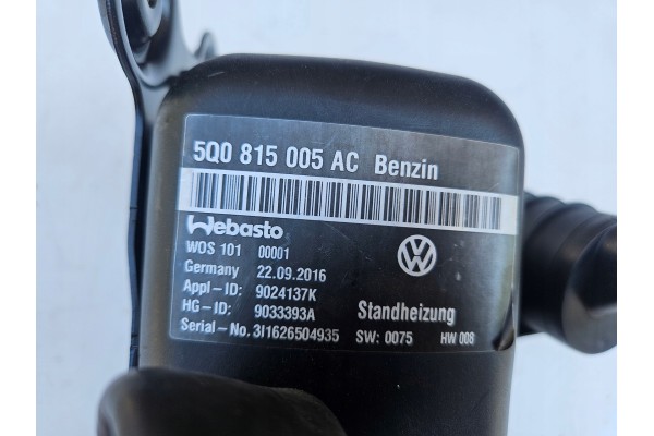 Webasto Thermo Top Evo VW Golf VII 7 Skoda Octavia III 3 5Q0815005AC Product weight with unit packaging 7 kg