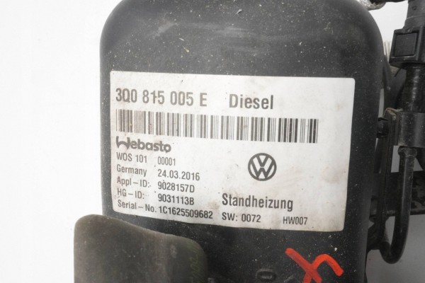PARKING HEATER WEBASTO VW PASSAT B8 3Q0815005E 9031113B Catalog number of the original 9031113B