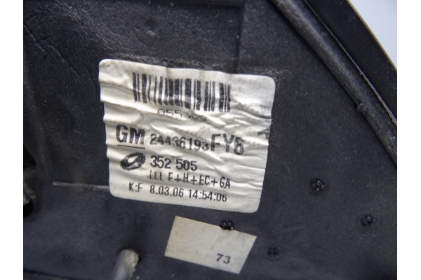 24436193 RETROVISOR IZQUIERDO OPEL VECTRA C BERLINA Cosmo 2006 24436193 209490 OPEL - 1